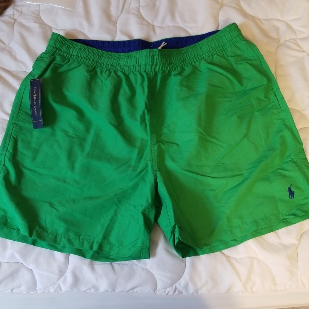 Polo Ralph Lauren Green swim trunks XXL 2XL NWT